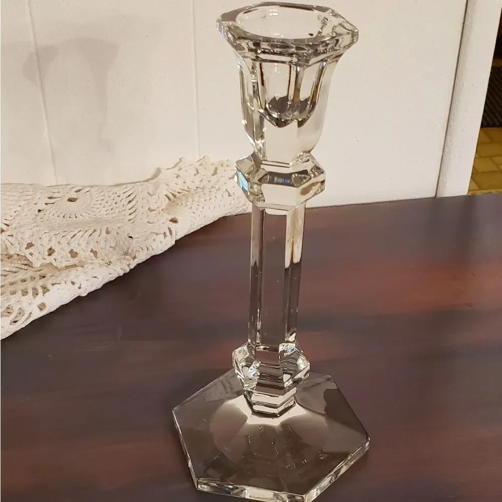 Vintage Lead Crystal Candle Holder